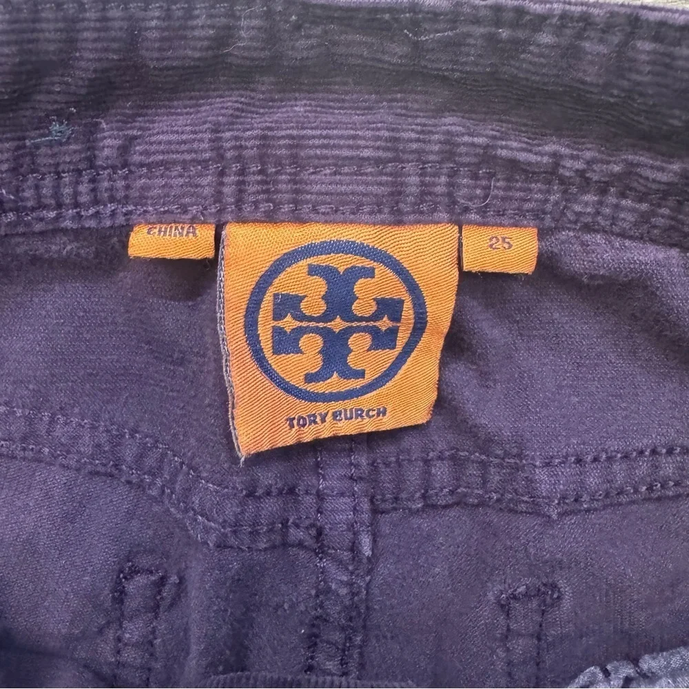 Tory Burch Super Skinny Corduroy Low Rise Deep Purple Pant Women’s Sz. 25